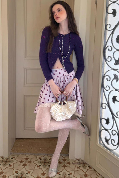 Vintage Lace Polka Dot Skirt