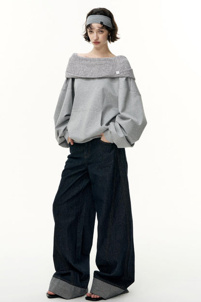 Loose Hooded Sweatshirt