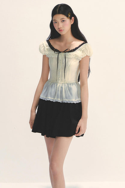 Vintage Pleated Tea Top