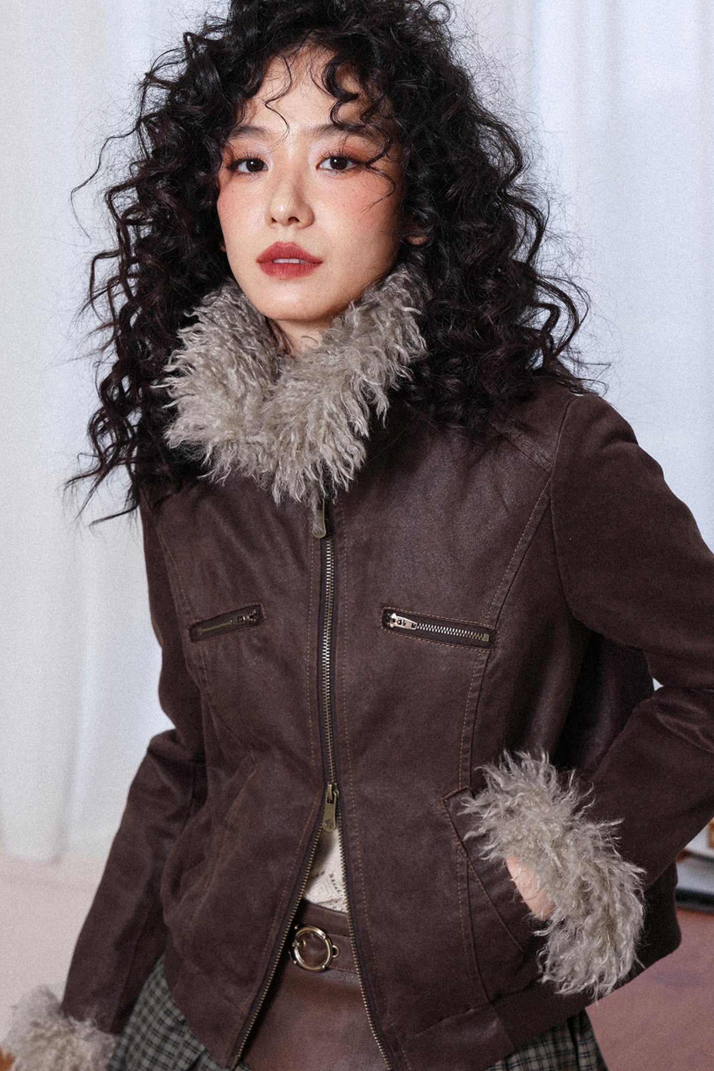 Gentle Cropped Leather Jacket