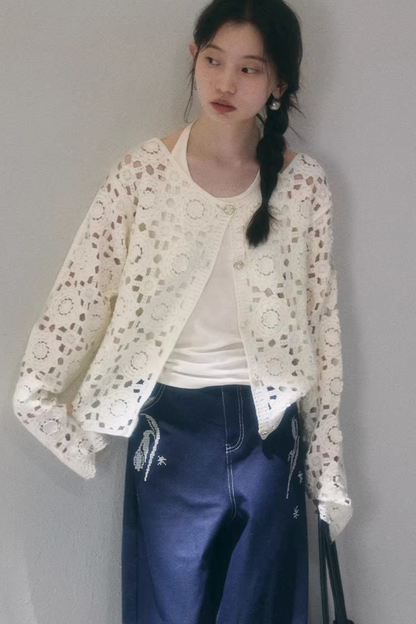 Floral Dream Häkeljacke