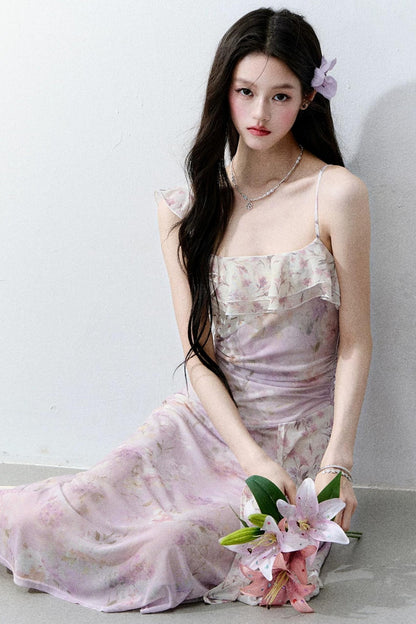 Wisteria Mesh Slip Dress