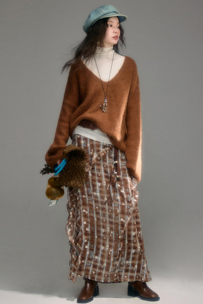 Wilderness Vintage Floral Print Skirt