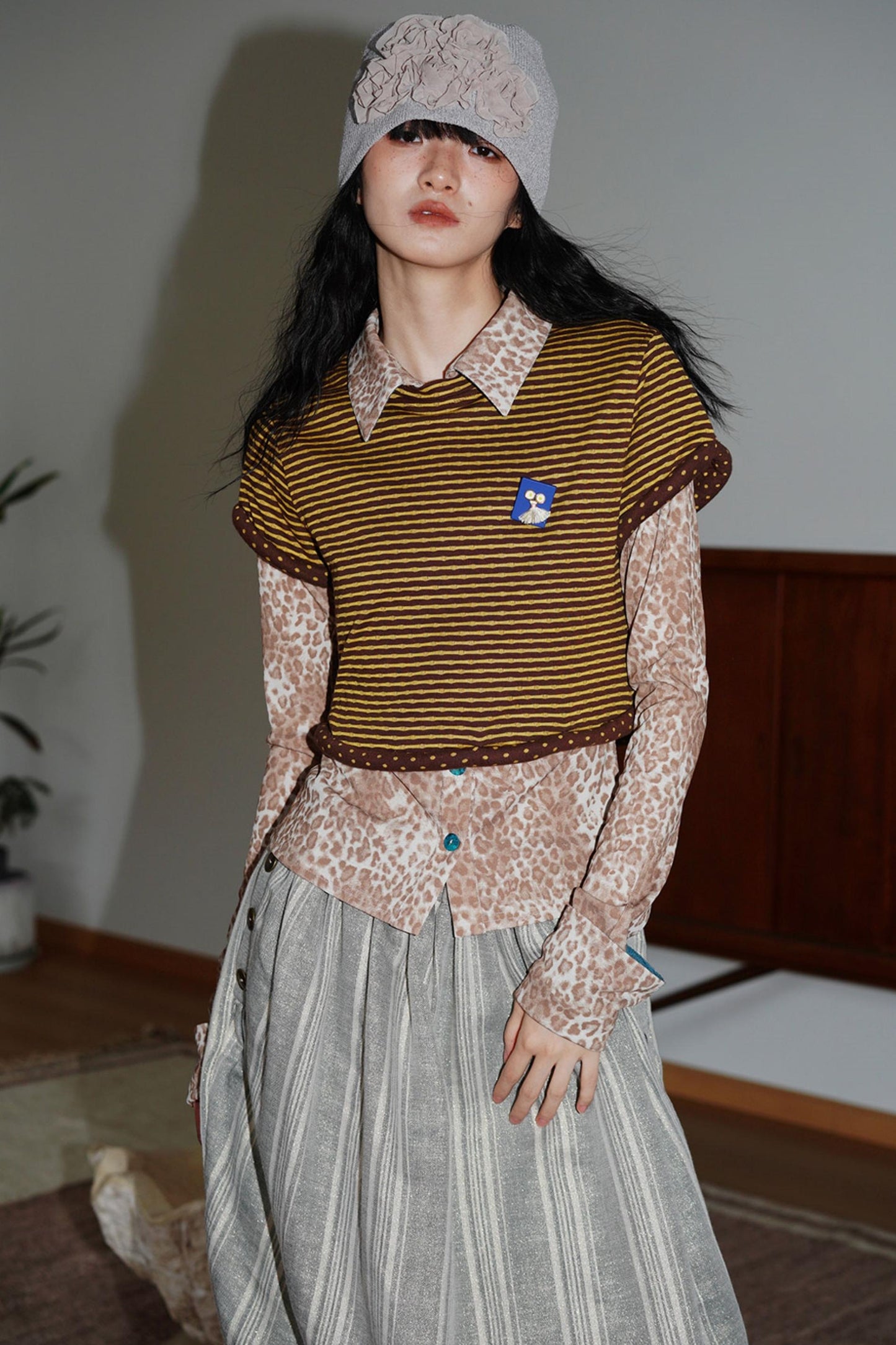 Autumn Leopard Knit Top