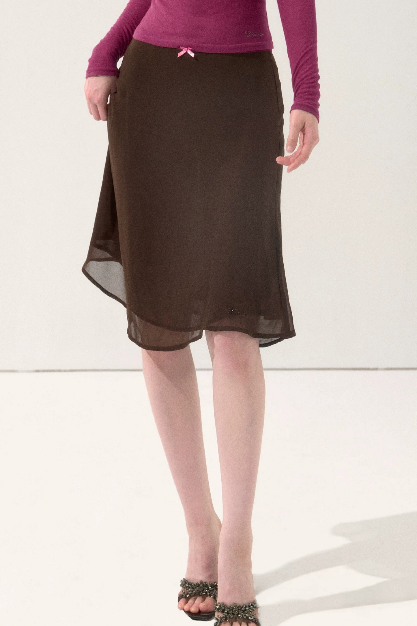 Vintage Drapey Chiffon Skirt