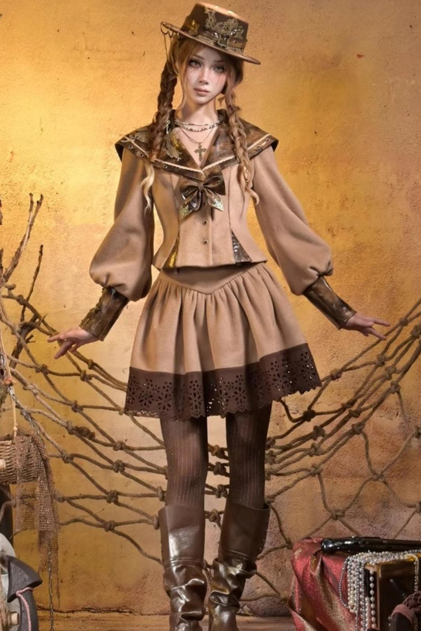 Steampunk Woolen Suit Set-Up