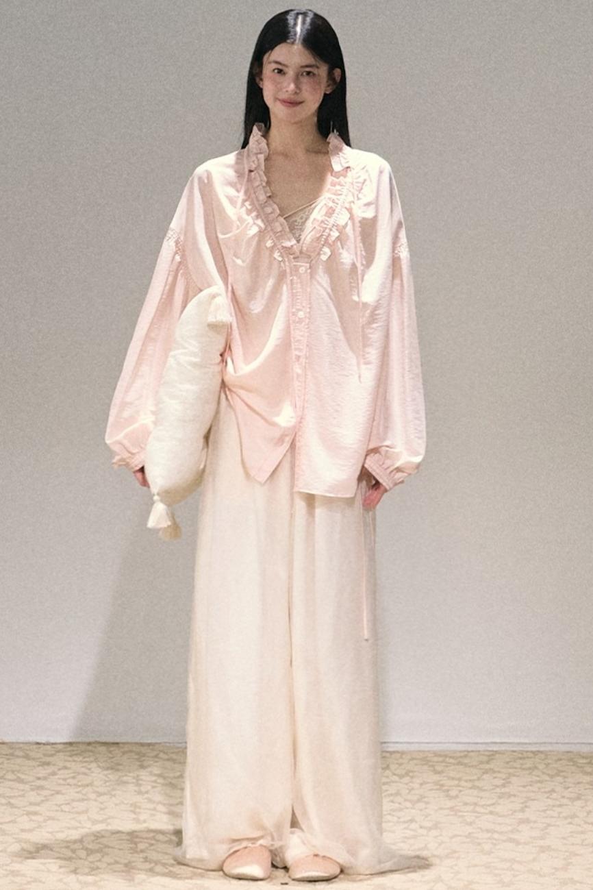 Sweet Imagination Micrometallic Loose Shirt Top