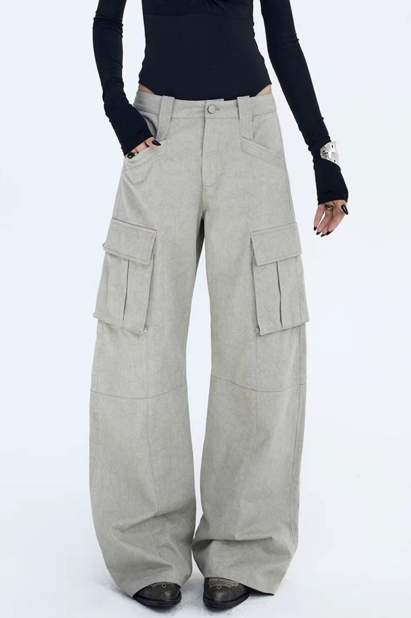 Vintage Glacier Gray Workwear Pants