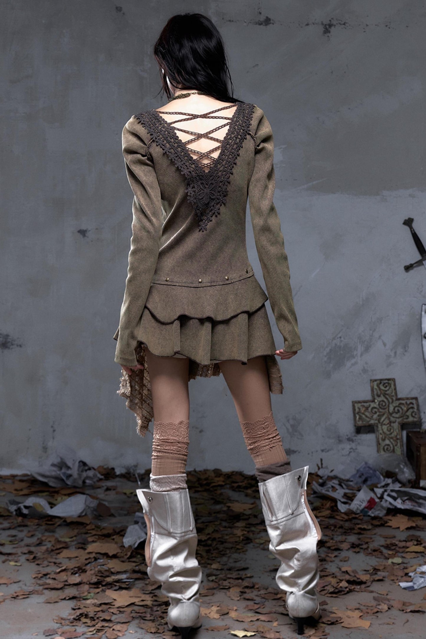 Palace Deep V-Neck Knitted Dress