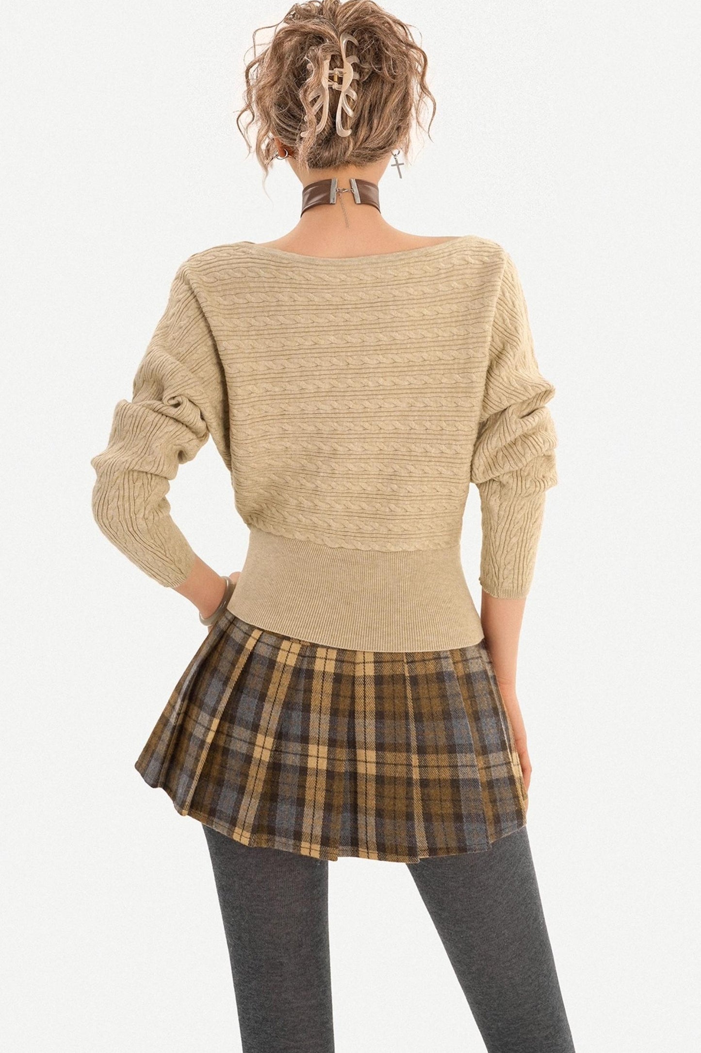 Spicy Off-Shoulder Knit Sweater