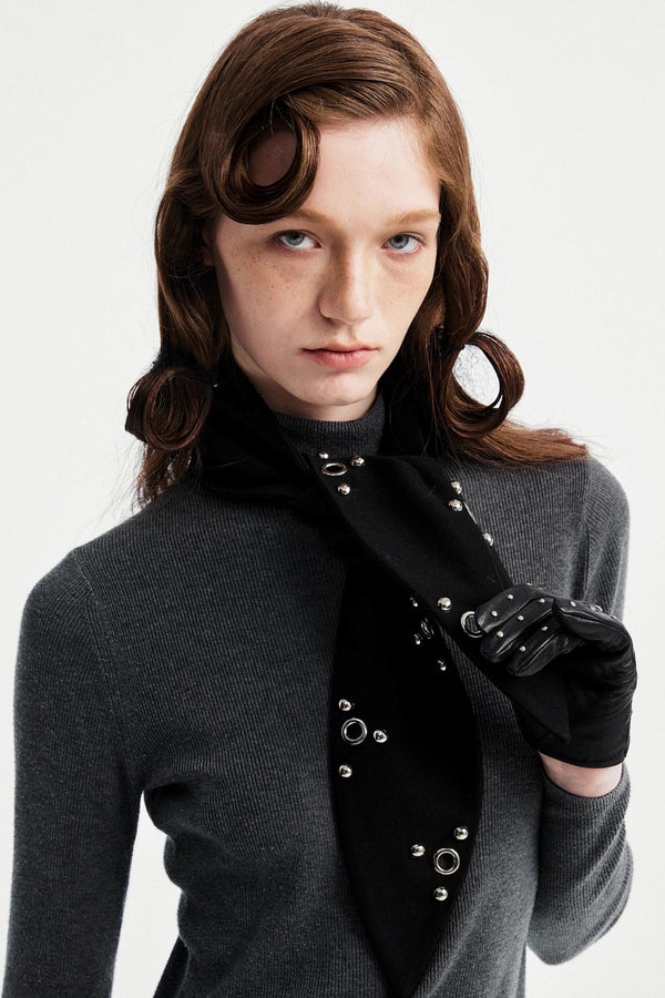 Black Rabbit Ear Scarf