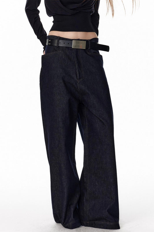 Vintage Wide Leg Denim Trousers