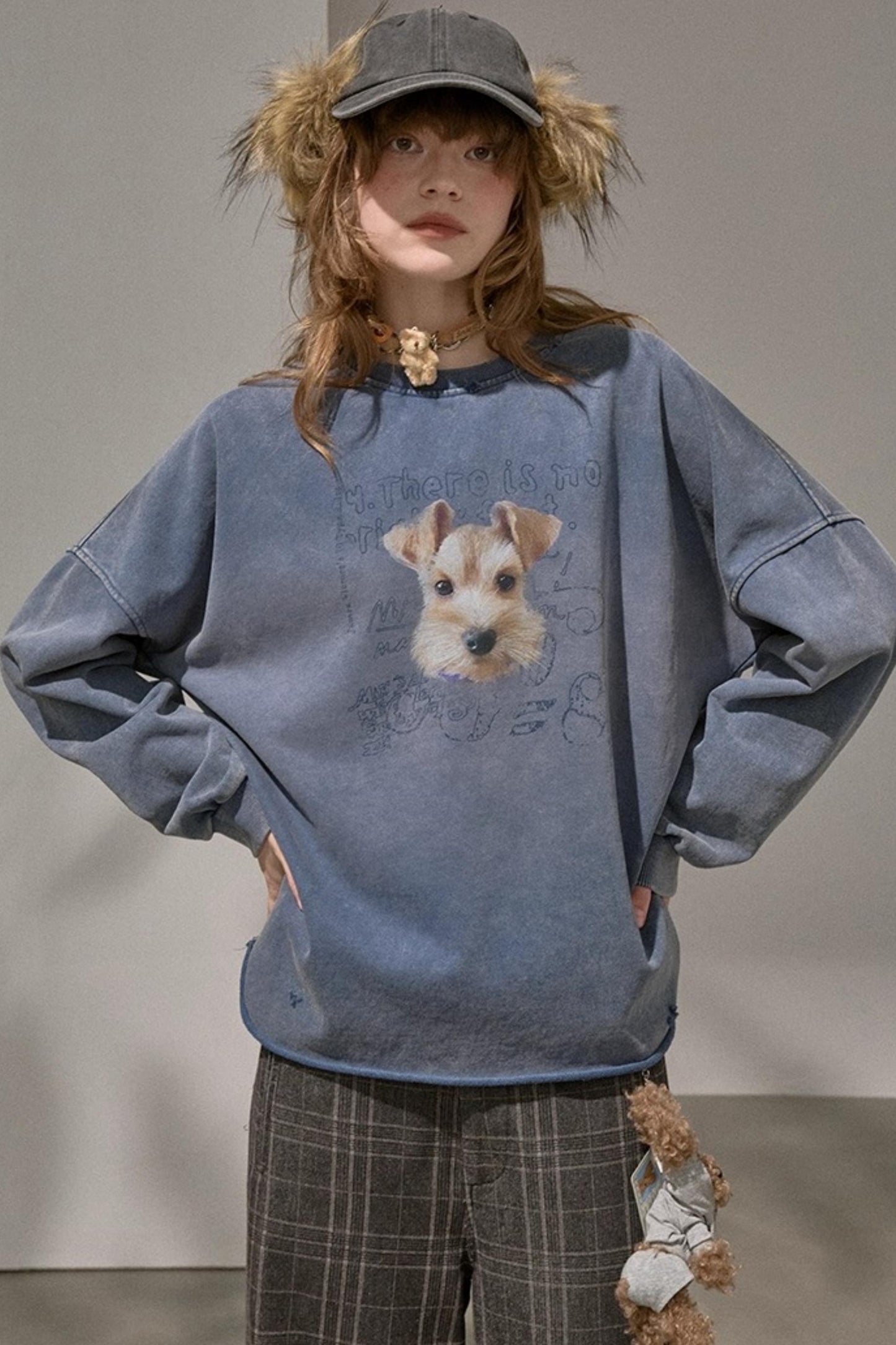 Lazy Vintage Style Pullover Sweatshirt