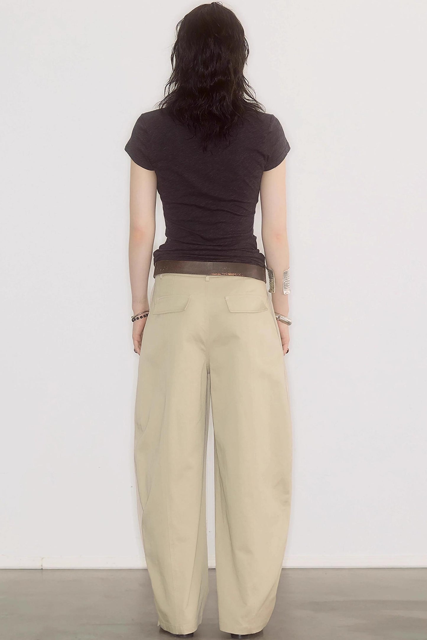 Deep V-neck Layered T-shirt