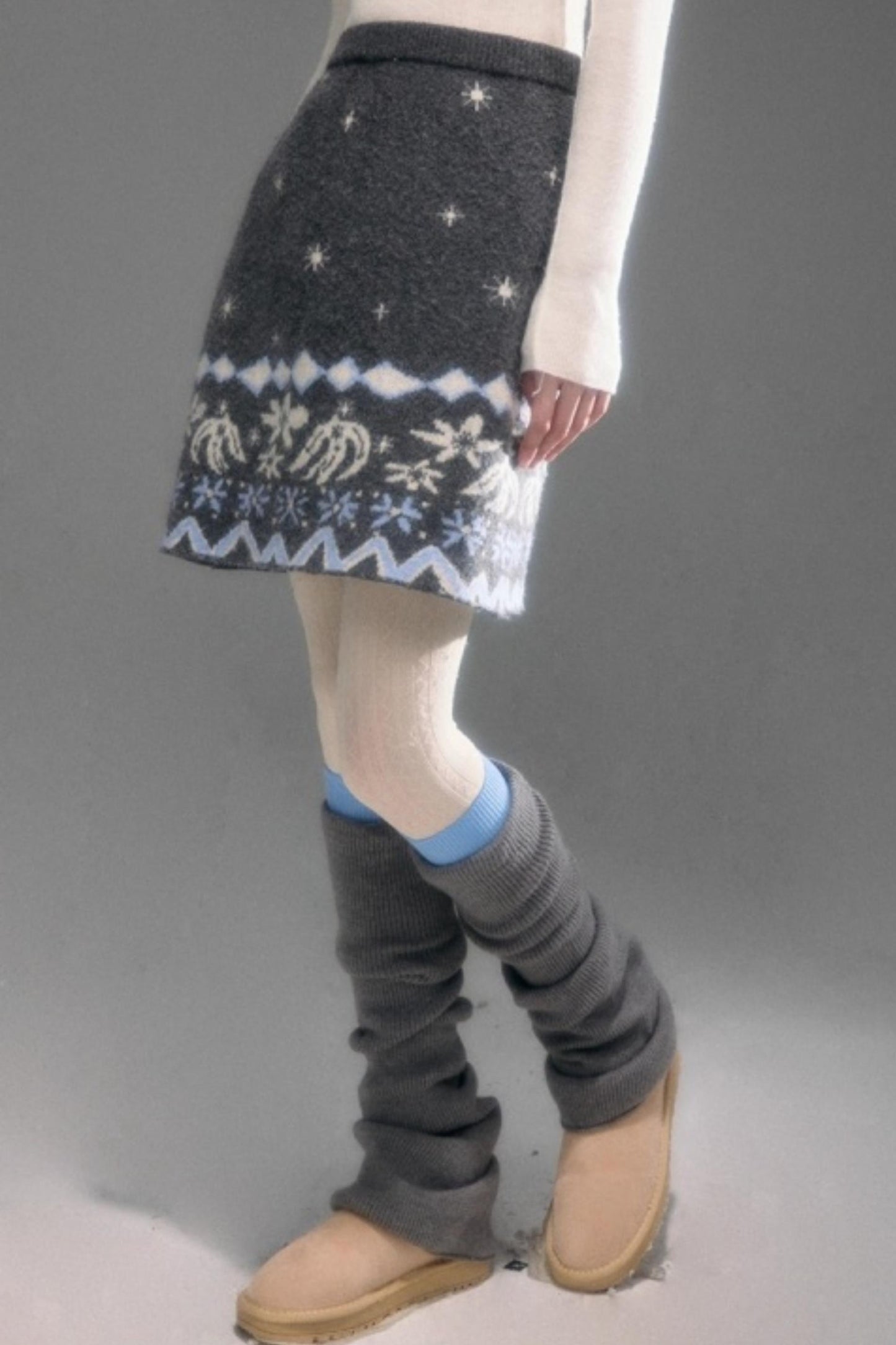 Snowflake Jacquard Cardigan Set-Up