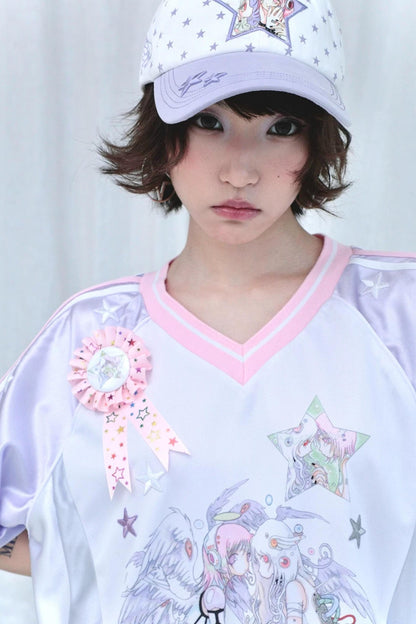 Y2K-Dreamcore-Patchwork-Trikot