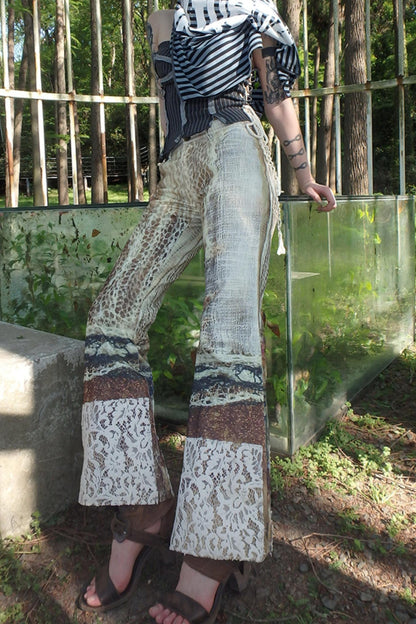 Spiderweb Patchwork Micro Pants