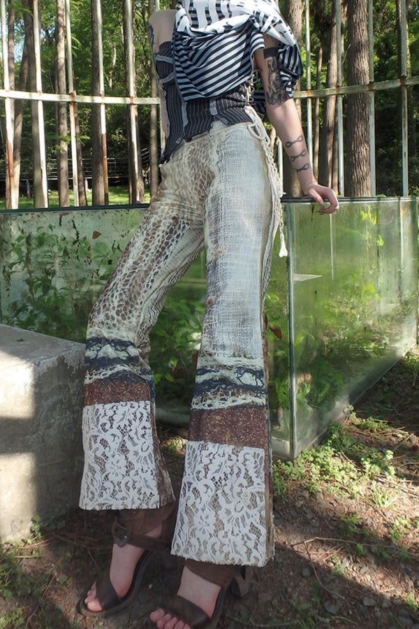 Spiderweb Patchwork Micro Pants