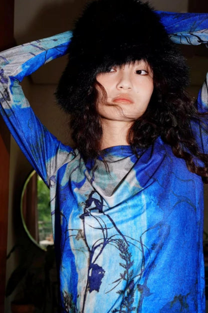 Autumn Niche Printed Sleeve Top