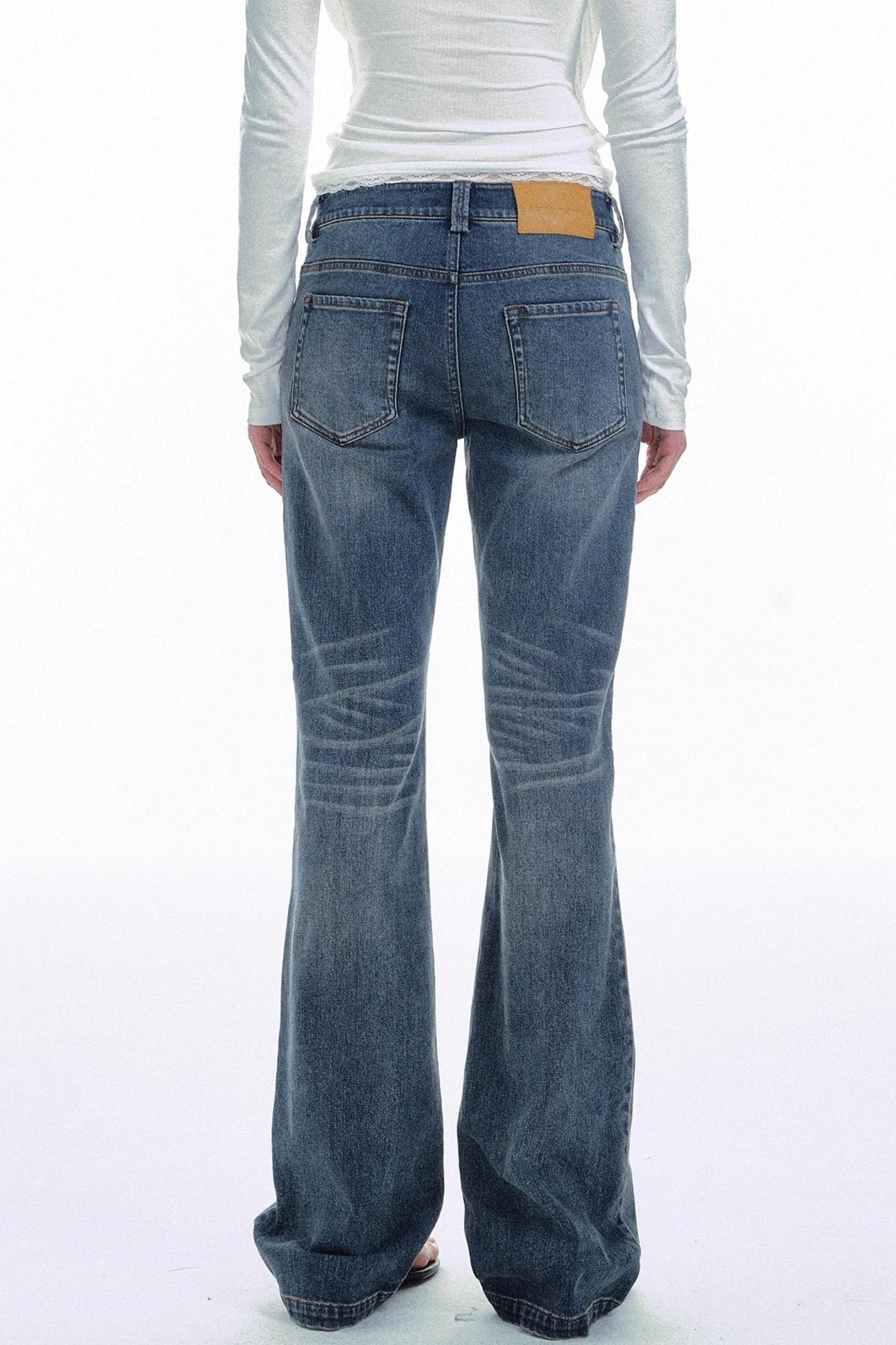 Retro Gradient Flared Jeans