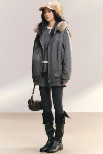 Glowing Sparkle Hooded Jacket
