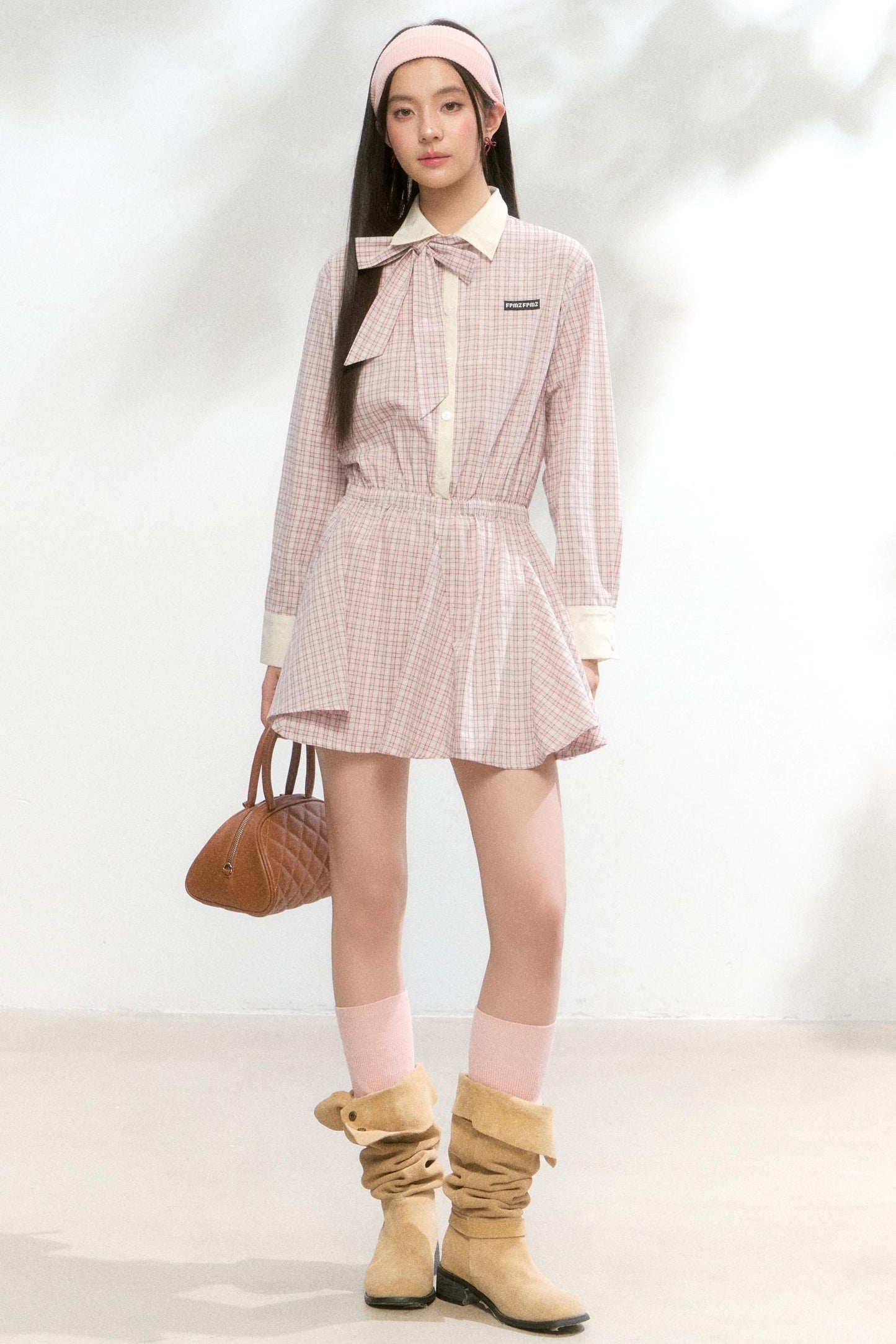 Autumn White Shirt Dress
