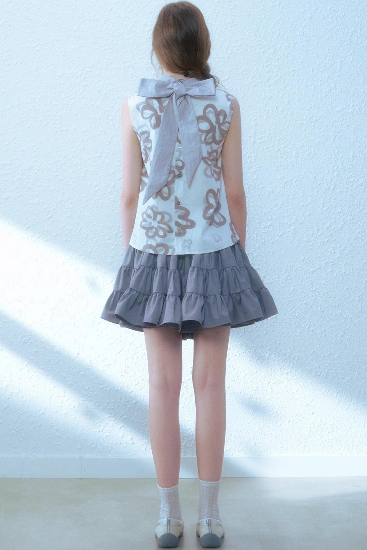 Floral Bow Back Blouse