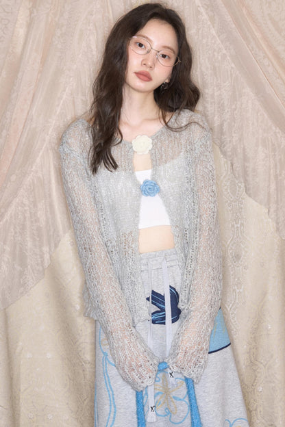 Original Floral Slim Fit Cut-Out Cardigan