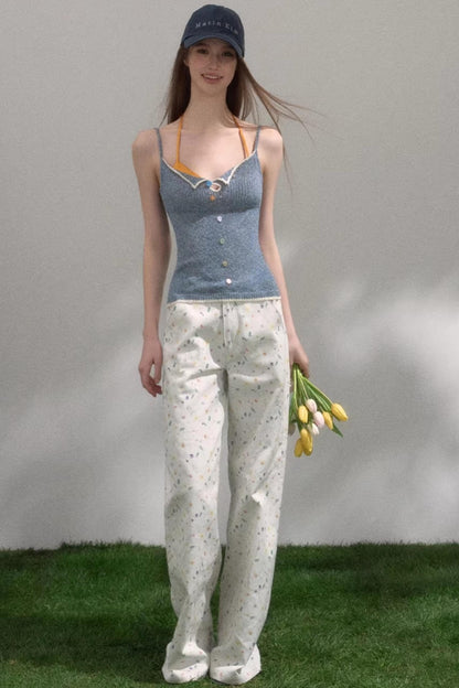 Sweet Floral Girly Pants