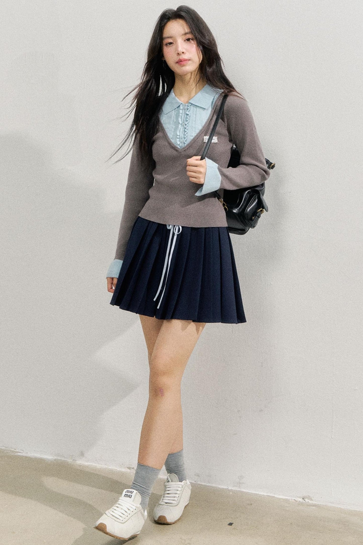 Autumn Knitted Polo Top