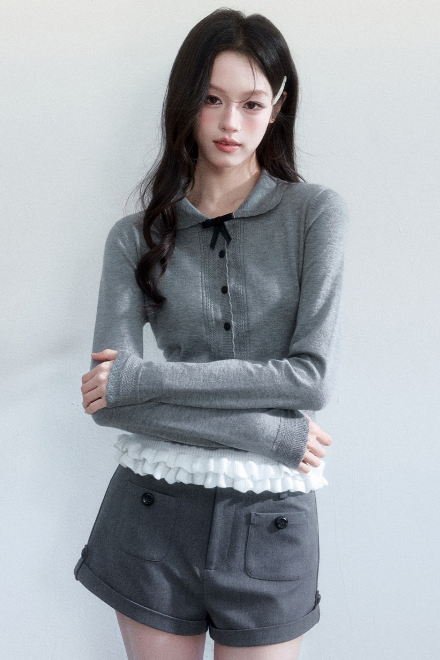 Silent Film Knit Cardigan Set-Up