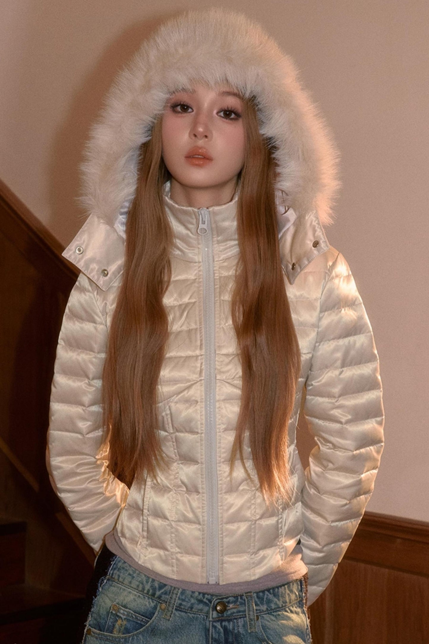 Winter Fur Collar Down Jacket