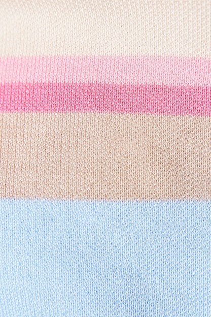 Summer Stripe Silk-Lycra Knit Vest