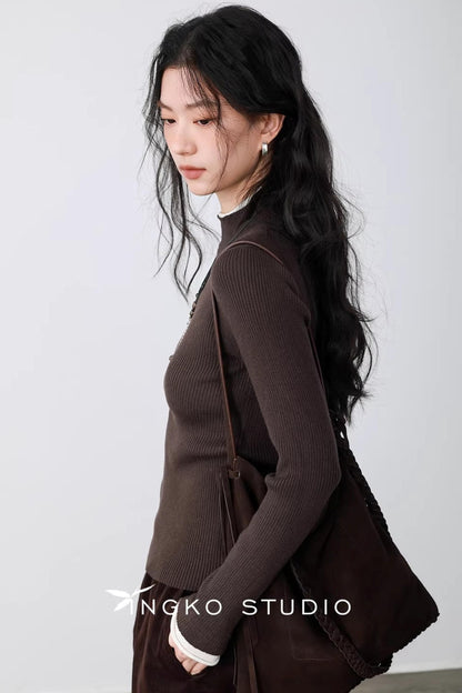 Autumn Leaf Color-Block Sweater