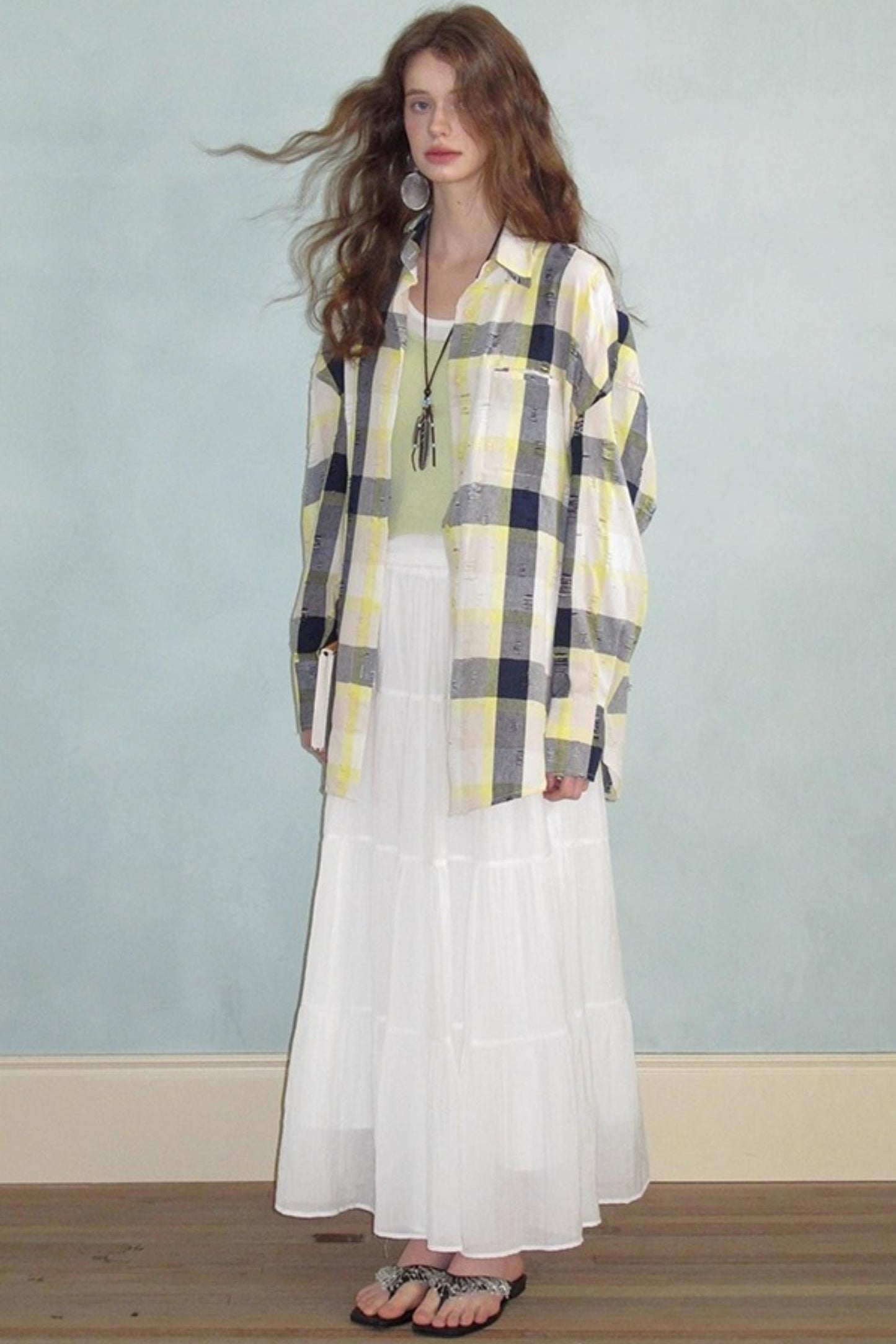 Neoclassical Ripped Check Shirt