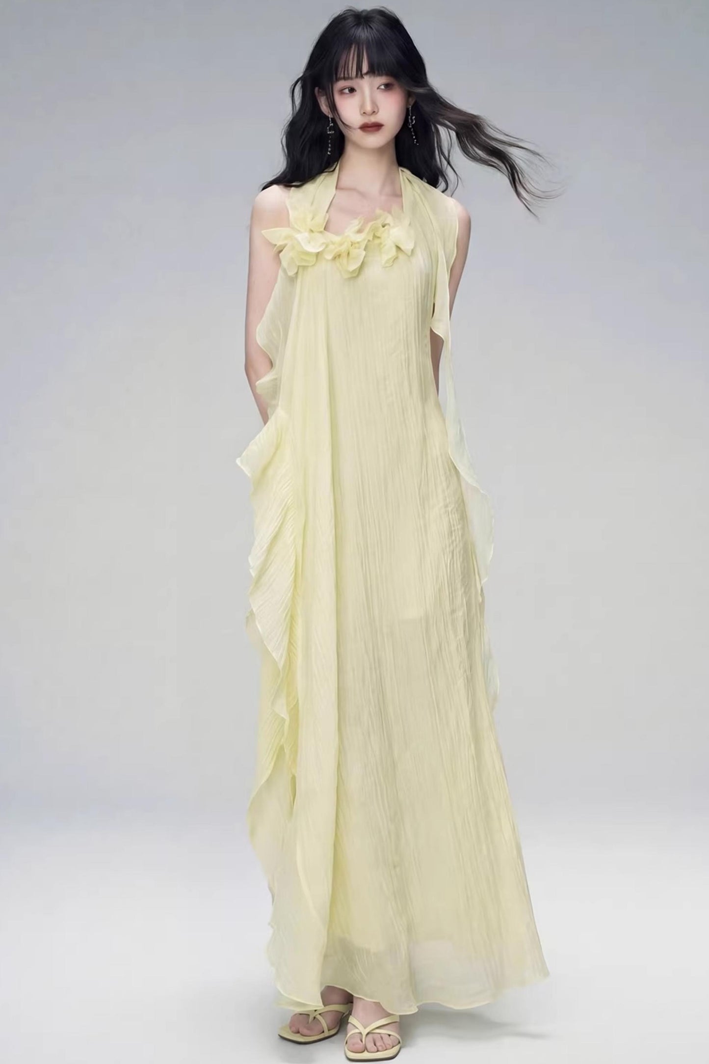 Halter Neck Design Long Dress