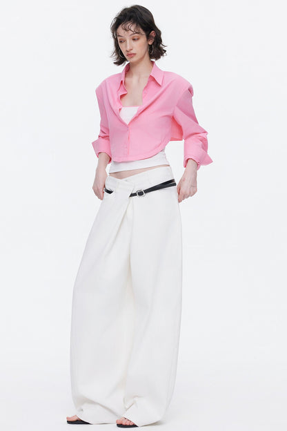Contrasting Color Oversized Shirt