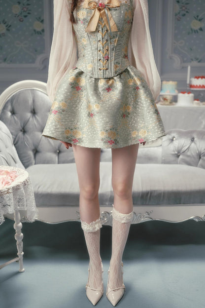 French Vintage Herringbone Dress