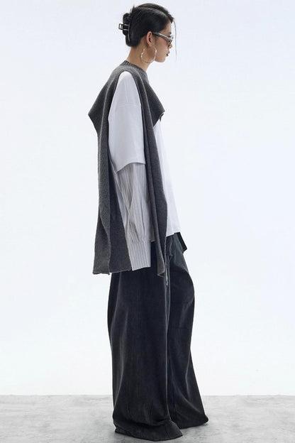 White Striped Crew Neck T-Shirt