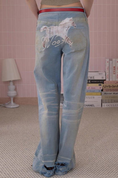 Sweet Pony Print Jeans