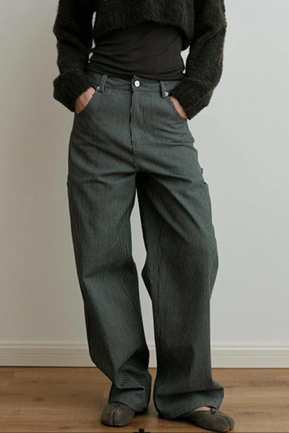 Embroidered Airy Drapey Pants