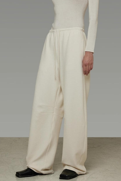 Slimming Drape Straight Wide-Leg Pants