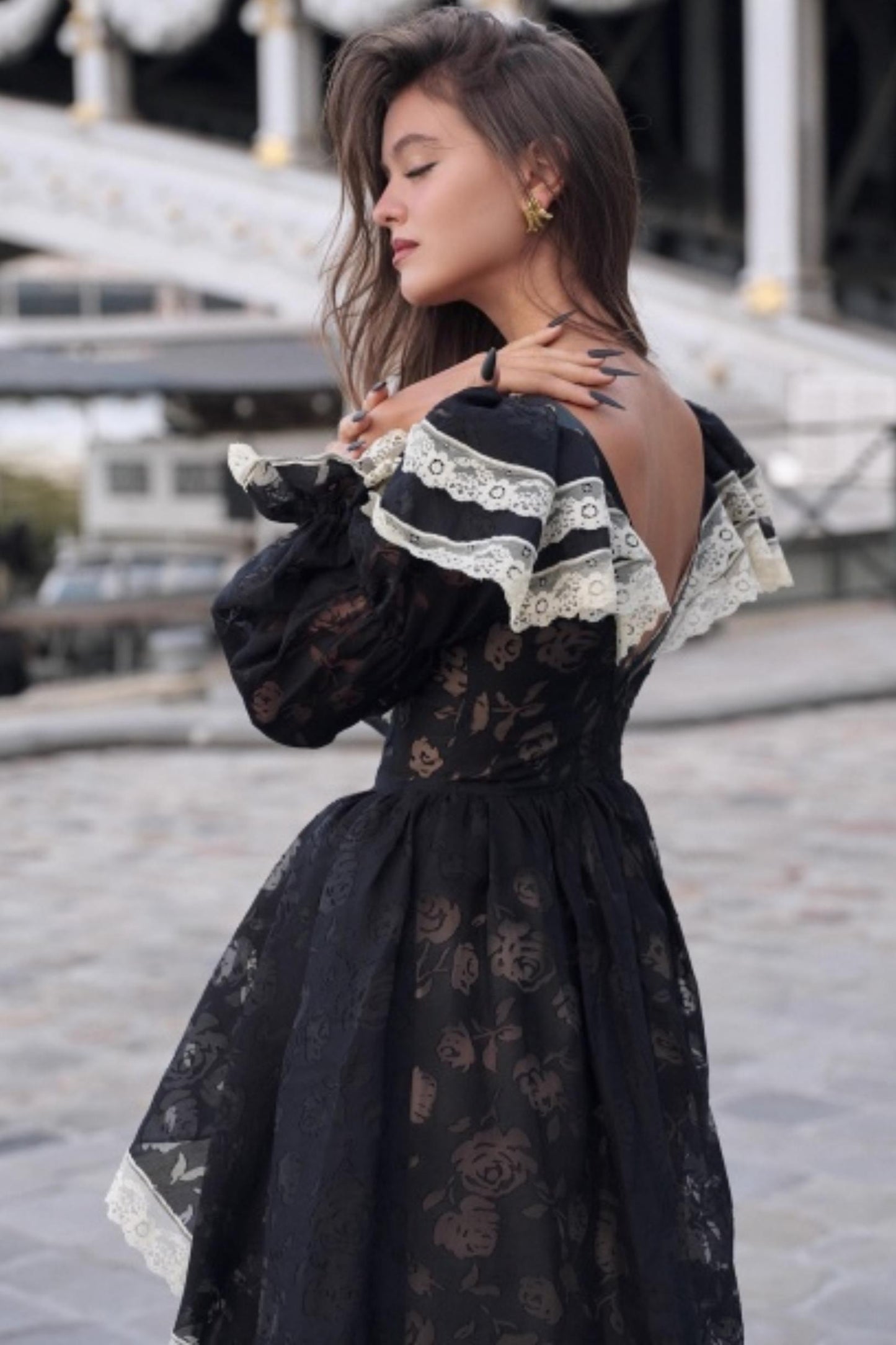 French Courtly Halloween Dress Set-Up