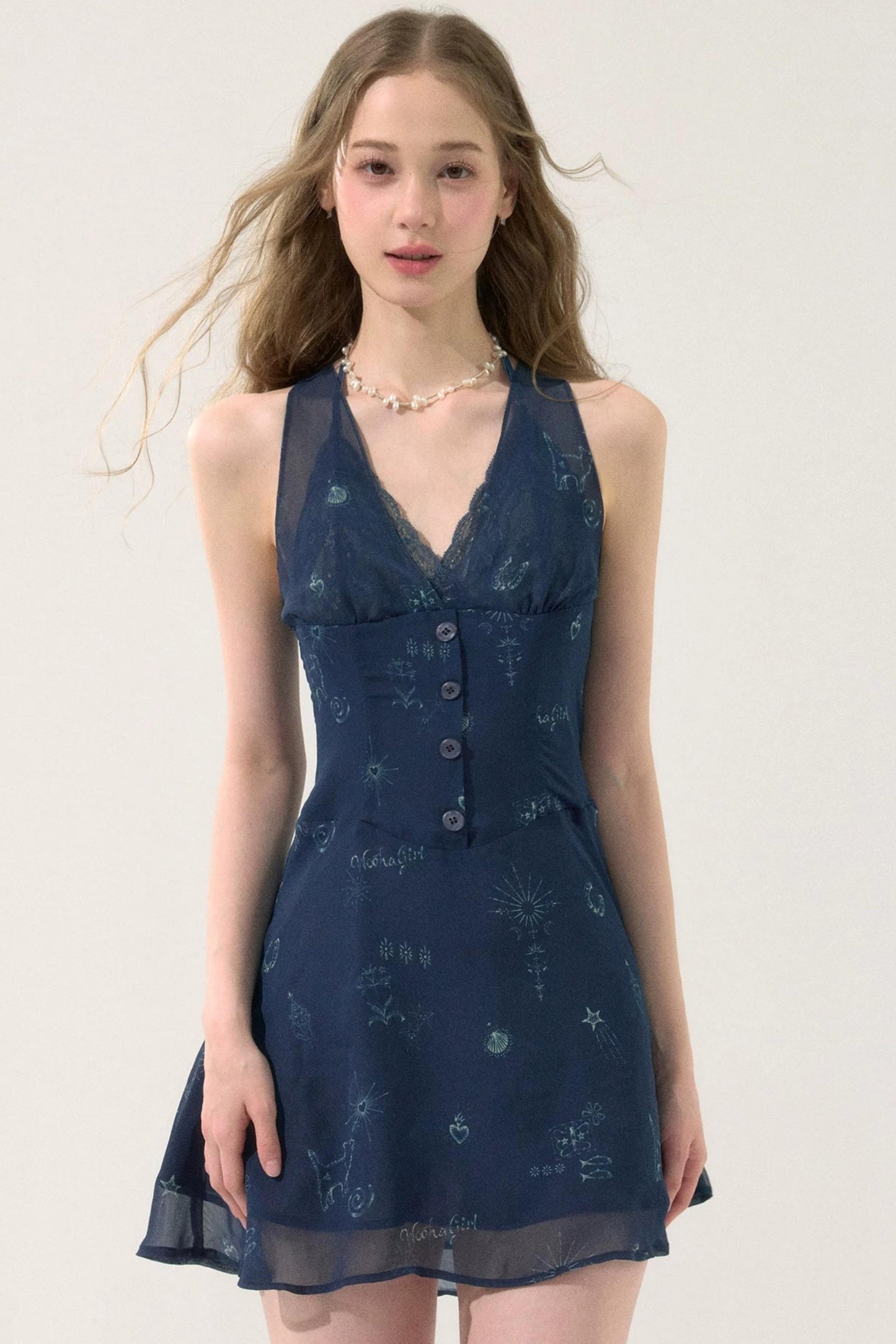 Sweet Pink Floral Chiffon Dress