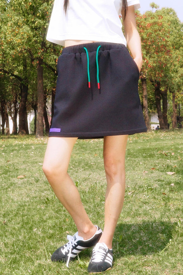 Drawstring Half Skirt