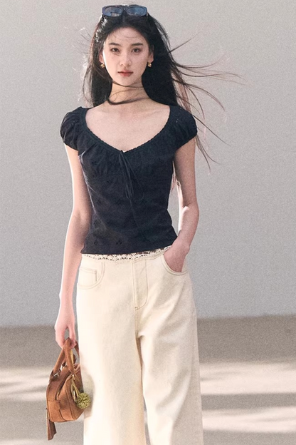 Embroidered Cotton Lace Top