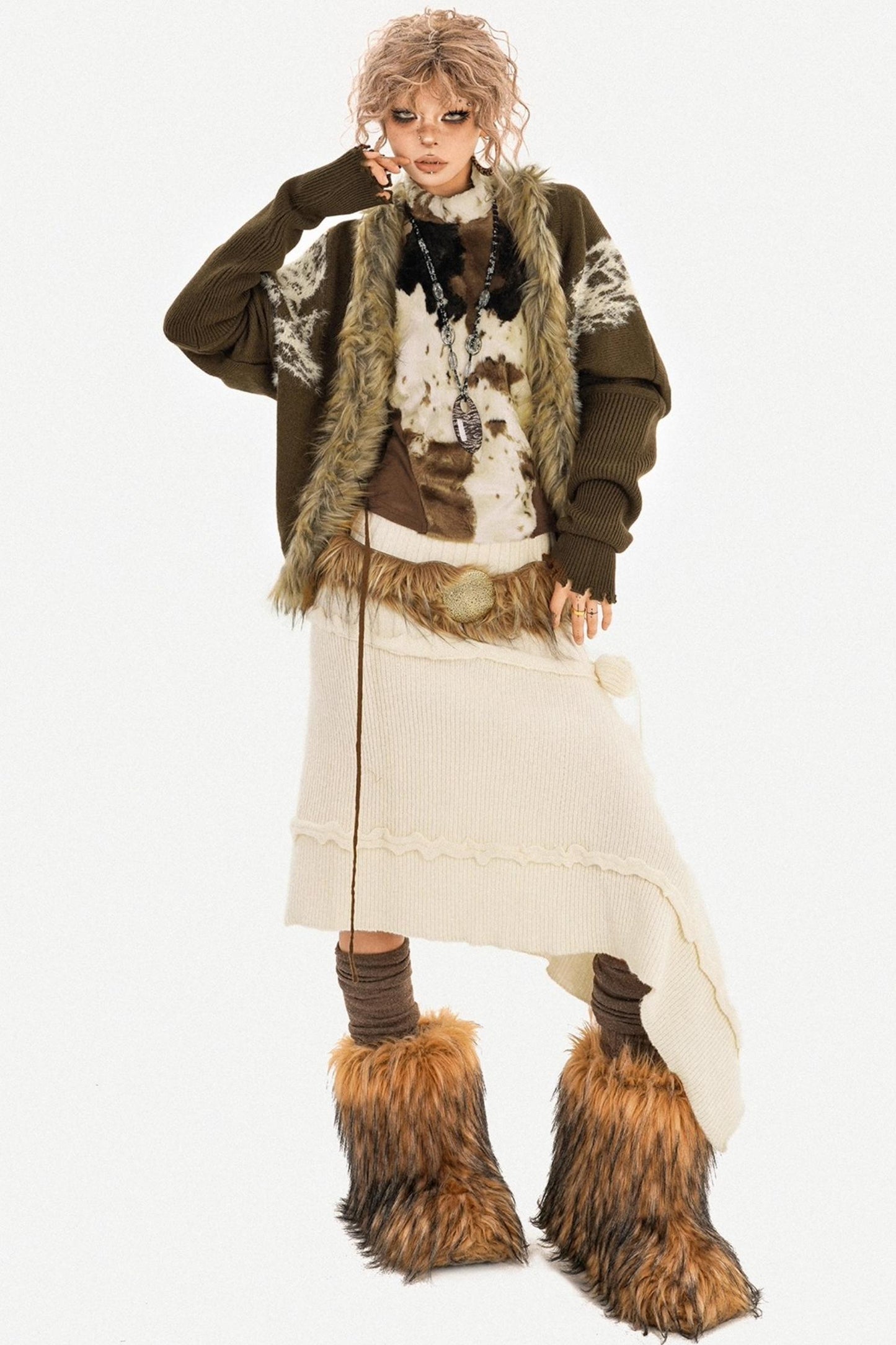 Retro Barn-Style Knit Cardigan