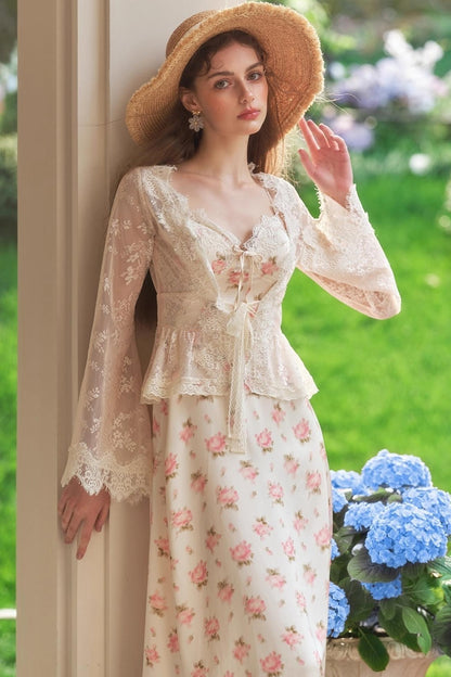 Resort Holiday Maxi Dress Cardigan Set-Up