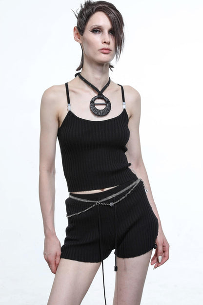 Convincing Wool Knit Halterneck Set-Up