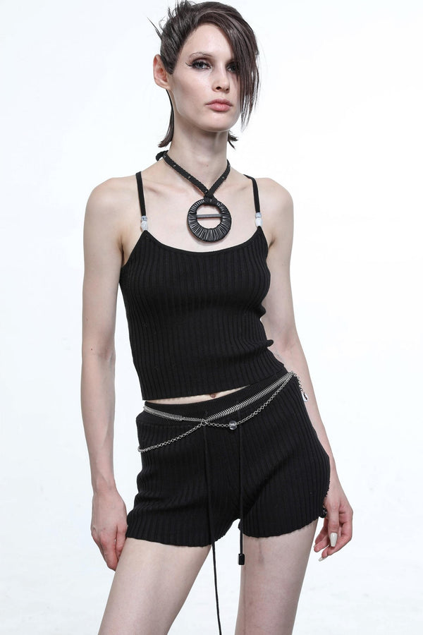 Convincing Wool Knit Halterneck Set-Up